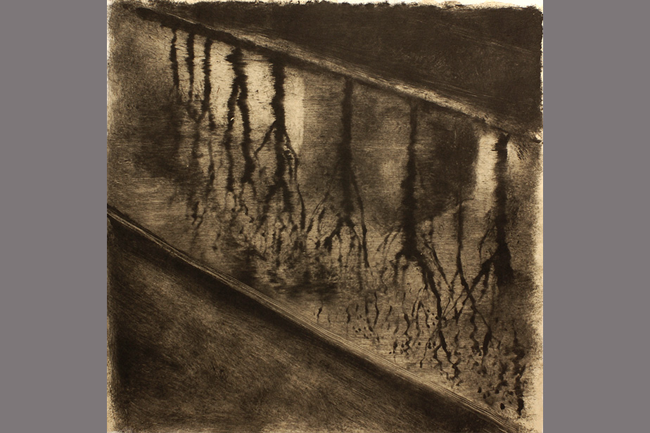 Monotype - Canal, reflets - Gerard Jan