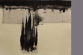 Monotype - Village, ifs - Gérard Jan