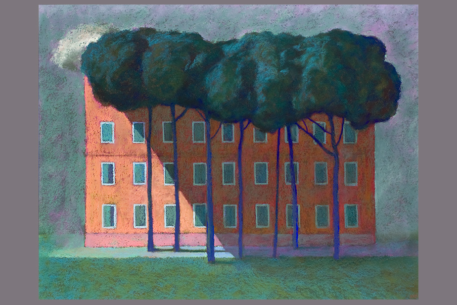 Pastel - Façade, nuage - Gerard Jan