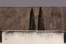 Monotype - Deux cyprès, Avignon - Gérard Jan