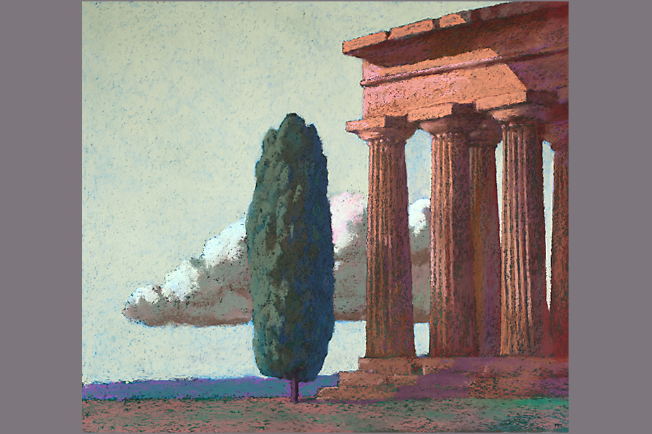 Pastel - Temple, Paestum - Gerard Jan