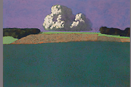 Pastel - Nuage et champs - Gérard Jan