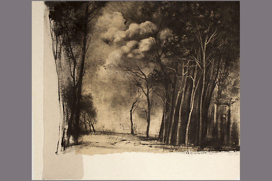 Monotype - Paysage romantique - Gerard Jan