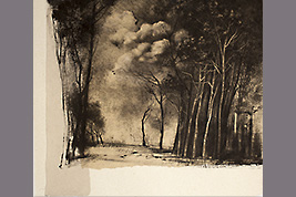 Monotype - Paysage romantique - Gérard Jan