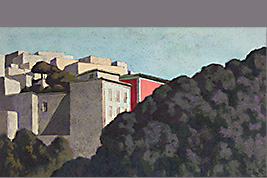 Pastel - Vue sur immeubles, Naples - Gérard Jan