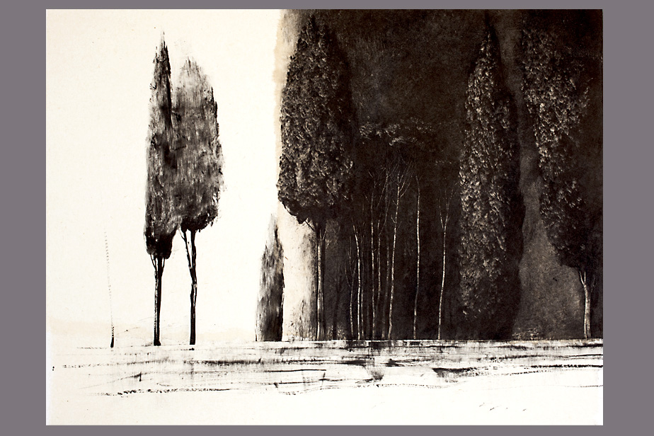 Monotype - Jardins, Palazzo Farnese - Gerard Jan