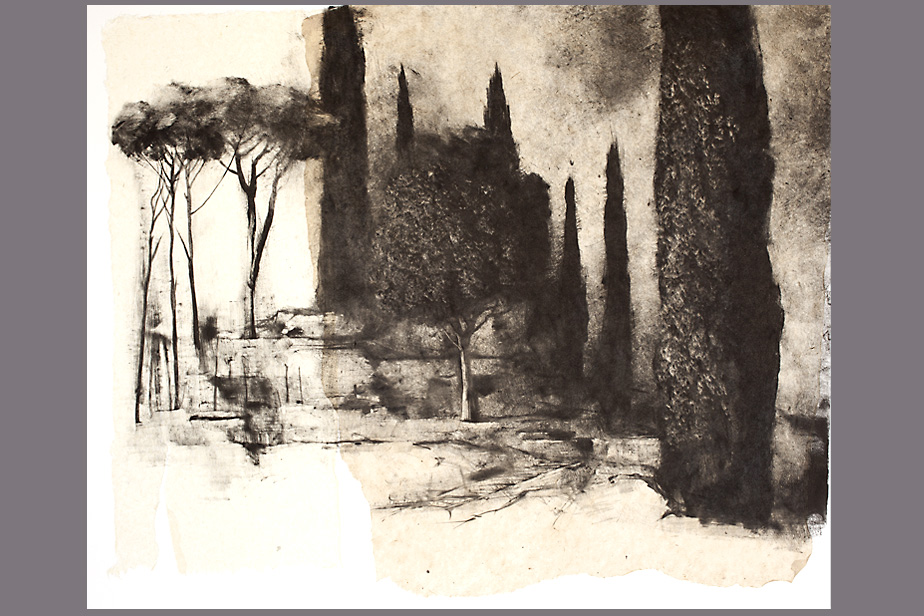 Monotype - Parc, Lac de Côme - Gerard Jan