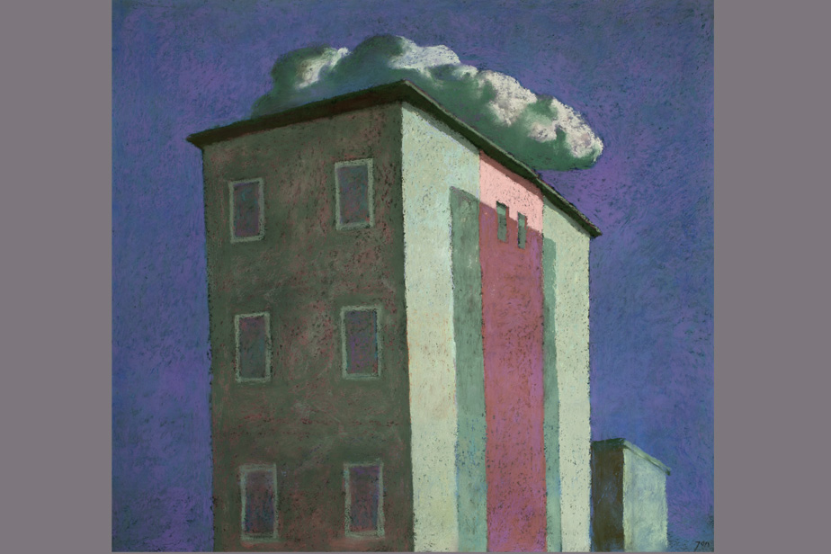 Pastel - Immeuble, nuage - Gerard Jan