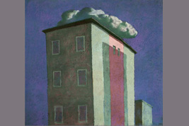 Pastel - Immeuble, nuage - Gérard Jan