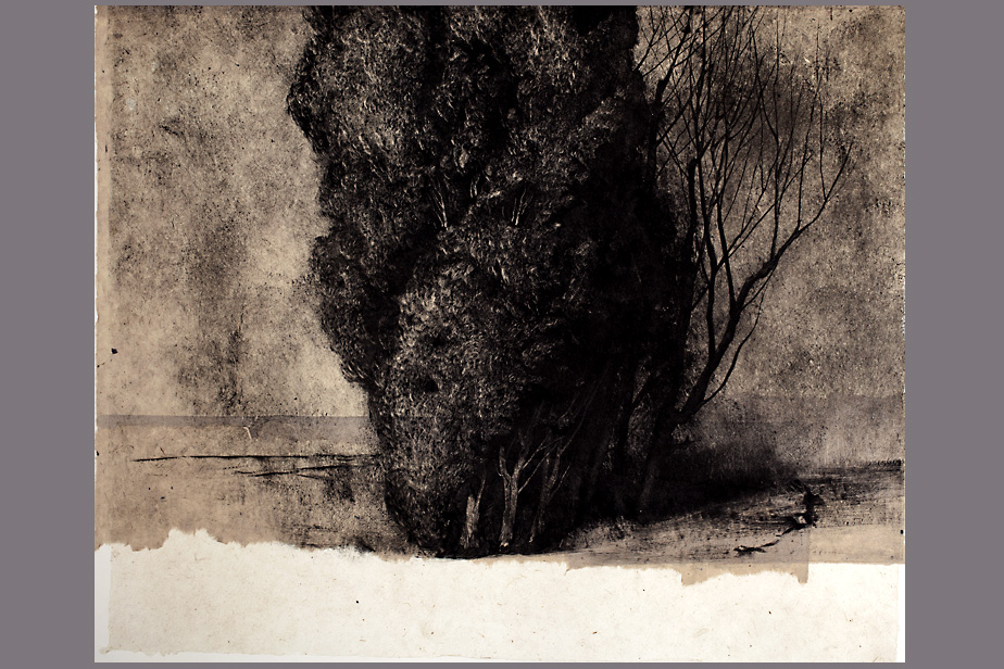 Monotype - Bosquet en hiver - Gerard Jan