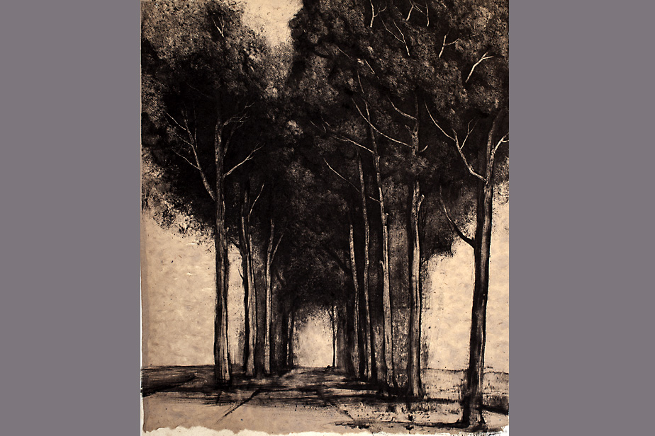 Monotype - Allée vers Tuscania - Gerard Jan