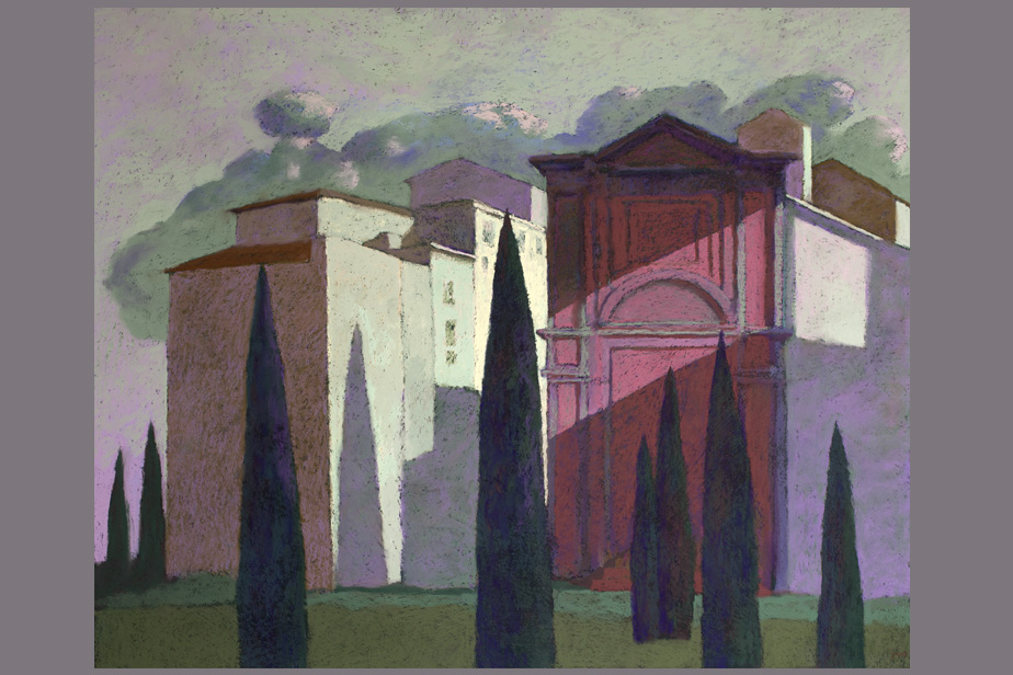 Pastel - Cyprès, Gagnaia - Gerard Jan