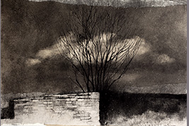 Monotype - nuage d'hiver - Gérard Jan