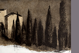 monotype - Cyprès, Argens - Gérard Jan