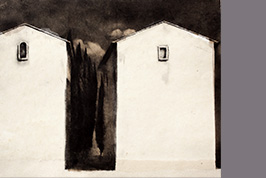 Monotype - Deux façades, Oupia - Gérard Jan