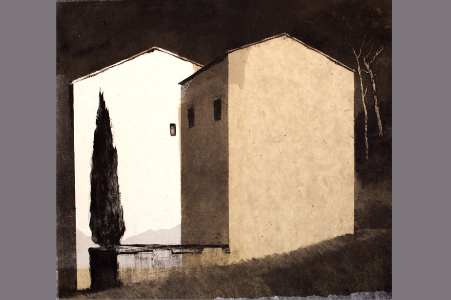 Monotype - Deux façades en pignon - Gerard Jan