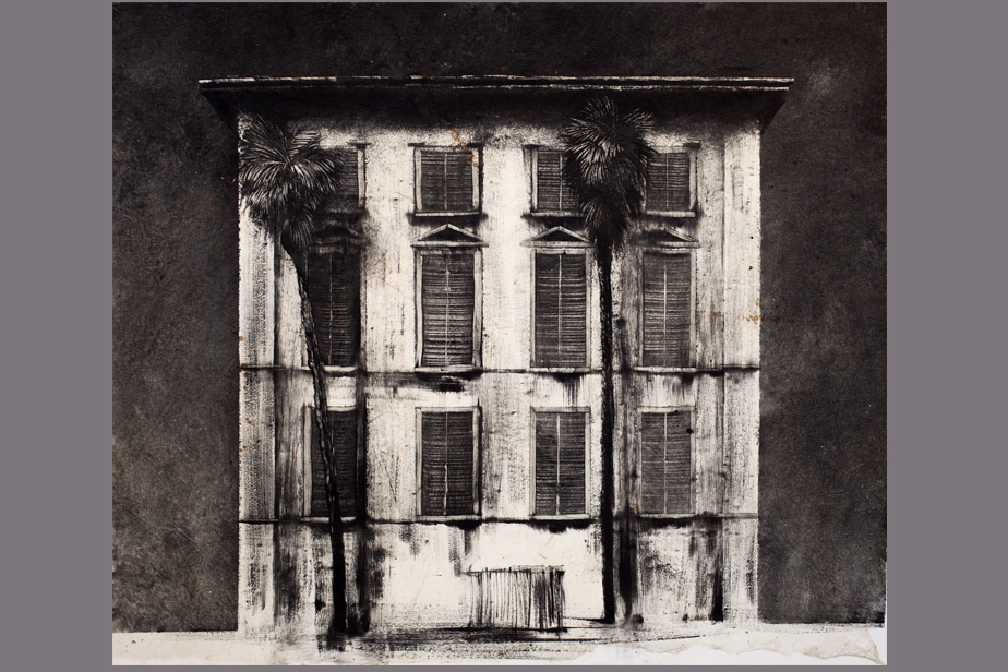 Monotype - Villa et palmiers, Lac Majeur - Gerard Jan