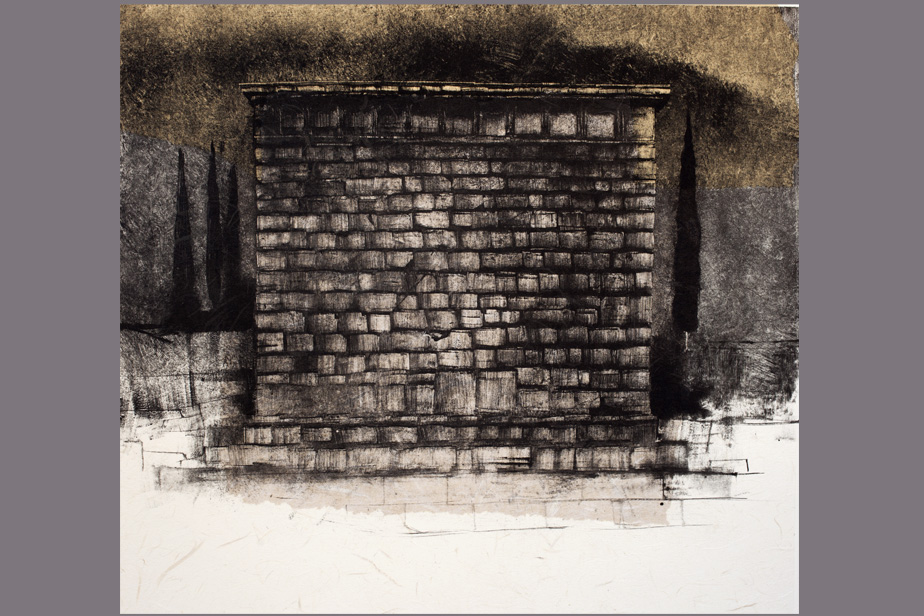 Monotype - Temple à Delphes - Gerard Jan