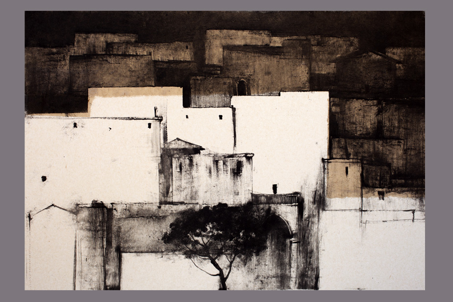 Monotype - Façades à Ostuni - Gerard Jan