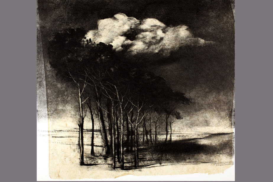 Monotype - Arbres et nuage - Gérard Jan