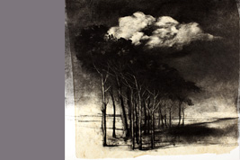 Monotype - Arbres et nuage - Gérard Jan