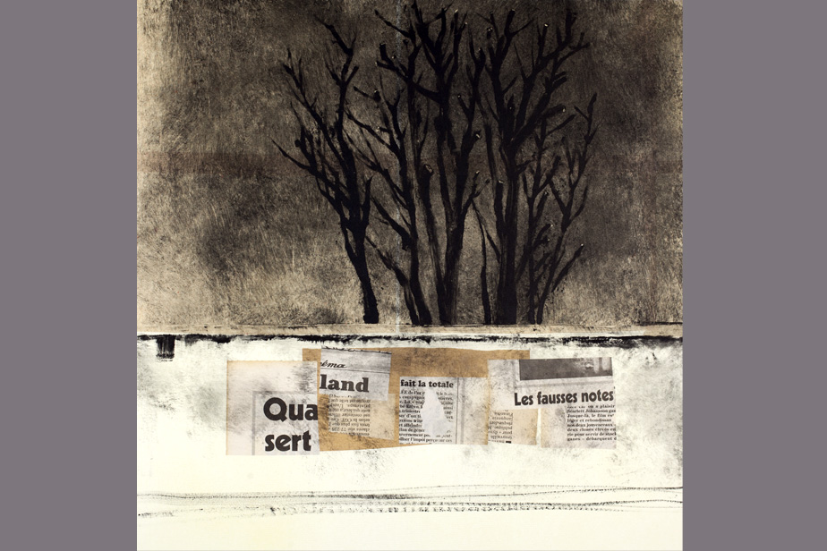 Monotype - Arbres et mur - Gerard Jan