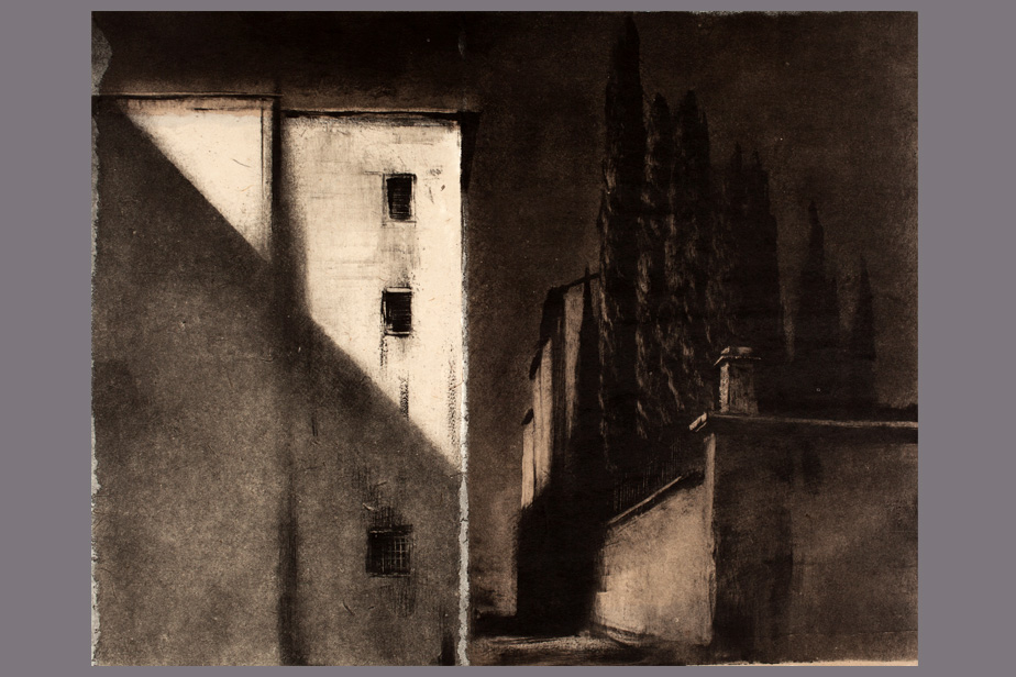 Monotype - Rue à Civittavecchia - Gérard Jan