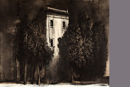 Monotype - Coin d'immeuble, Villa Borghese - Gérard Jan