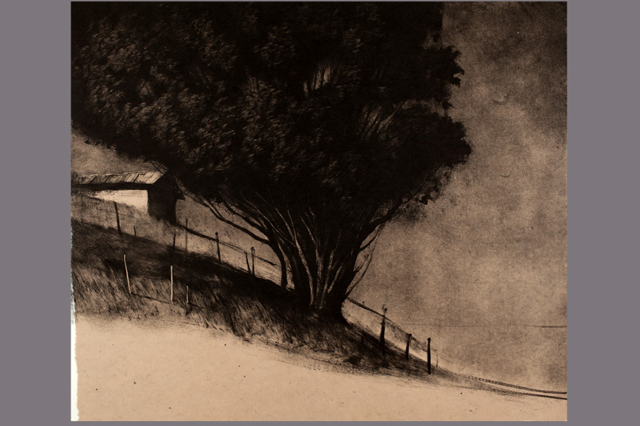 Monotype - Soir à Gruyères - Gerard Jan