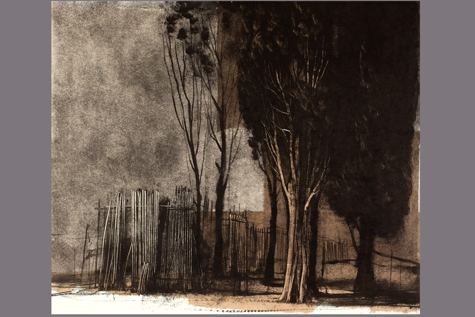 Monotype - Vieux jardin - Gerard Jan
