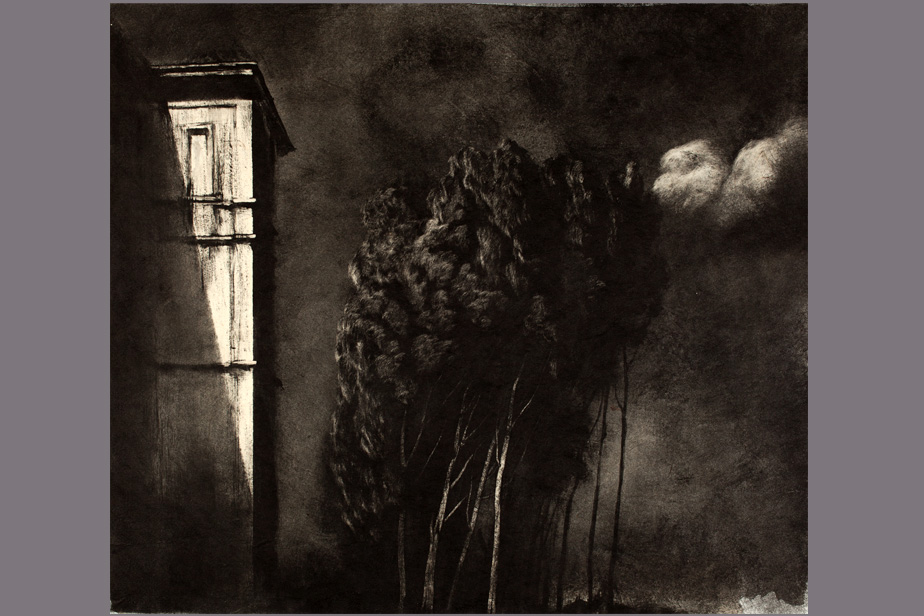 Monotype - Coin d'immeuble, Villa Borghese - Gerard Jan