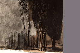Monotype - Vieux jardin - Gérard Jan
