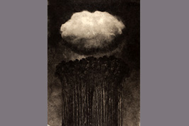 Monotype - Grand nuage et forêt - Gérard Jan