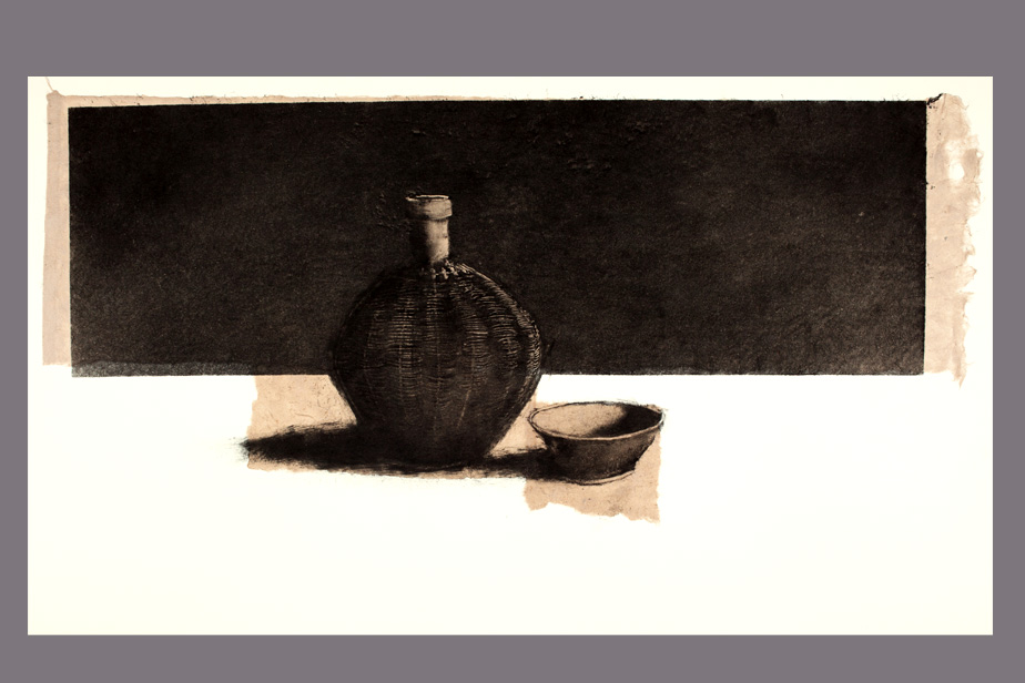 Monotype - Gourde et petit bol - Gérard Jan